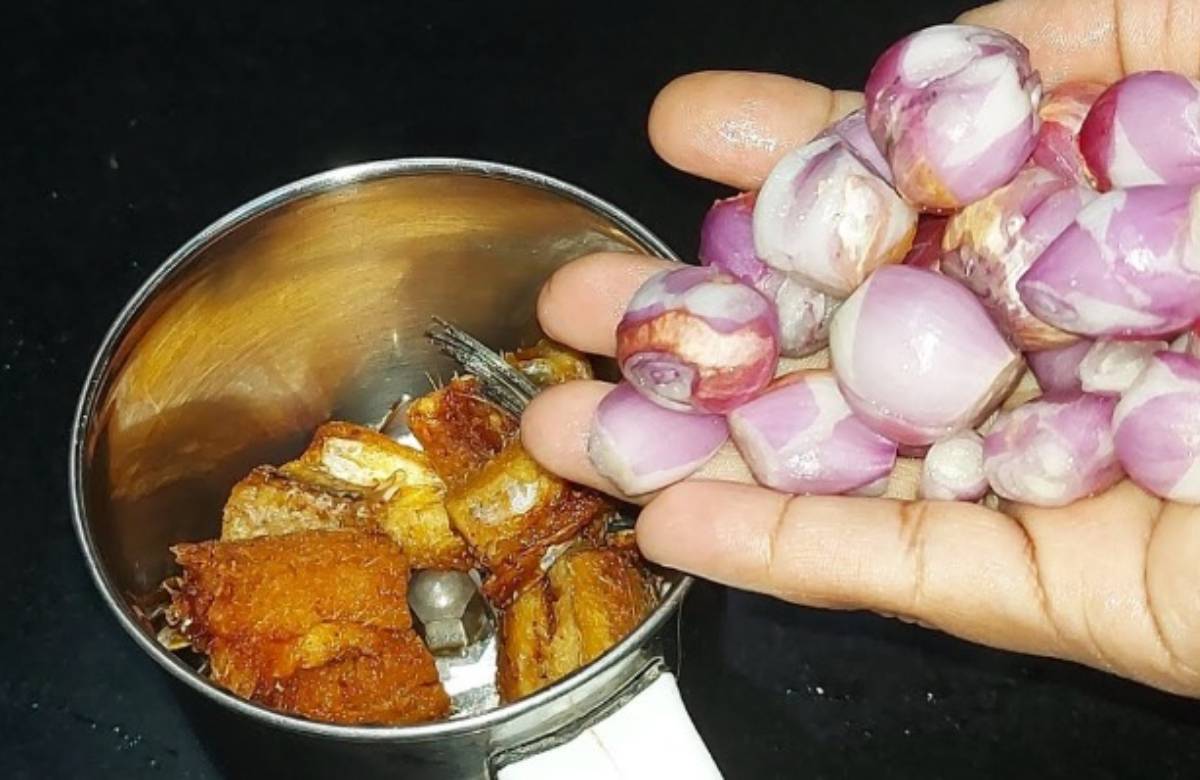 Unakka meen and onion recipe