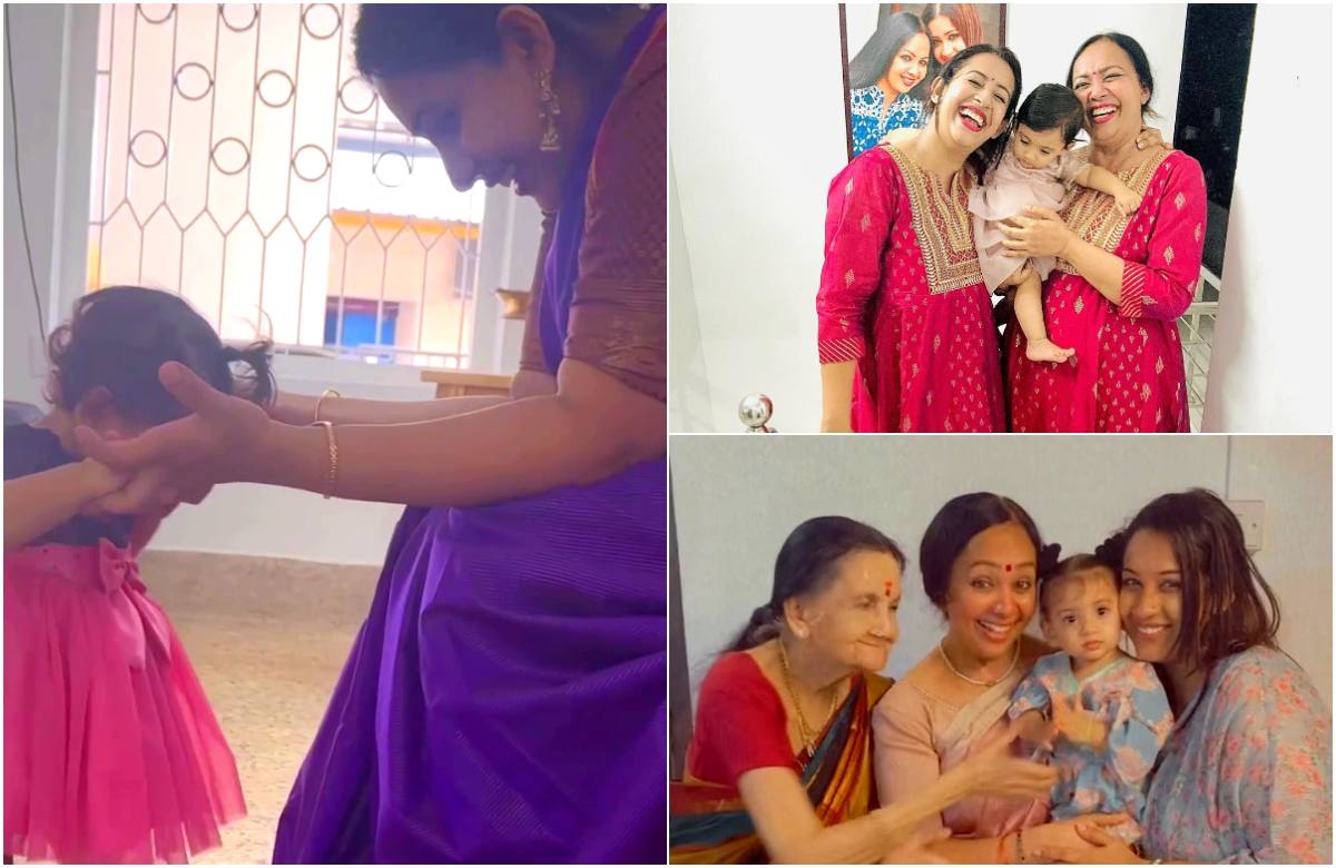 അമ്മയുടെയും അമ്മൂമ്മയുടെയും പാത പിന്തുടർന്ന് കുഞ്ഞു പാദങ്ങളിൽ ചുവടുവച്ച് സുദർശന !! | Soubhagya venkitesh shared Sudhappu dancing video latest malayalam 1 Soubhagya venkitesh shared Sudhappu dancing video latest malayalam