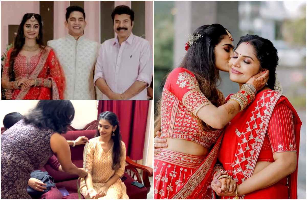  Asha Sharath & daughter selecting wedding saree latest viral malayalam