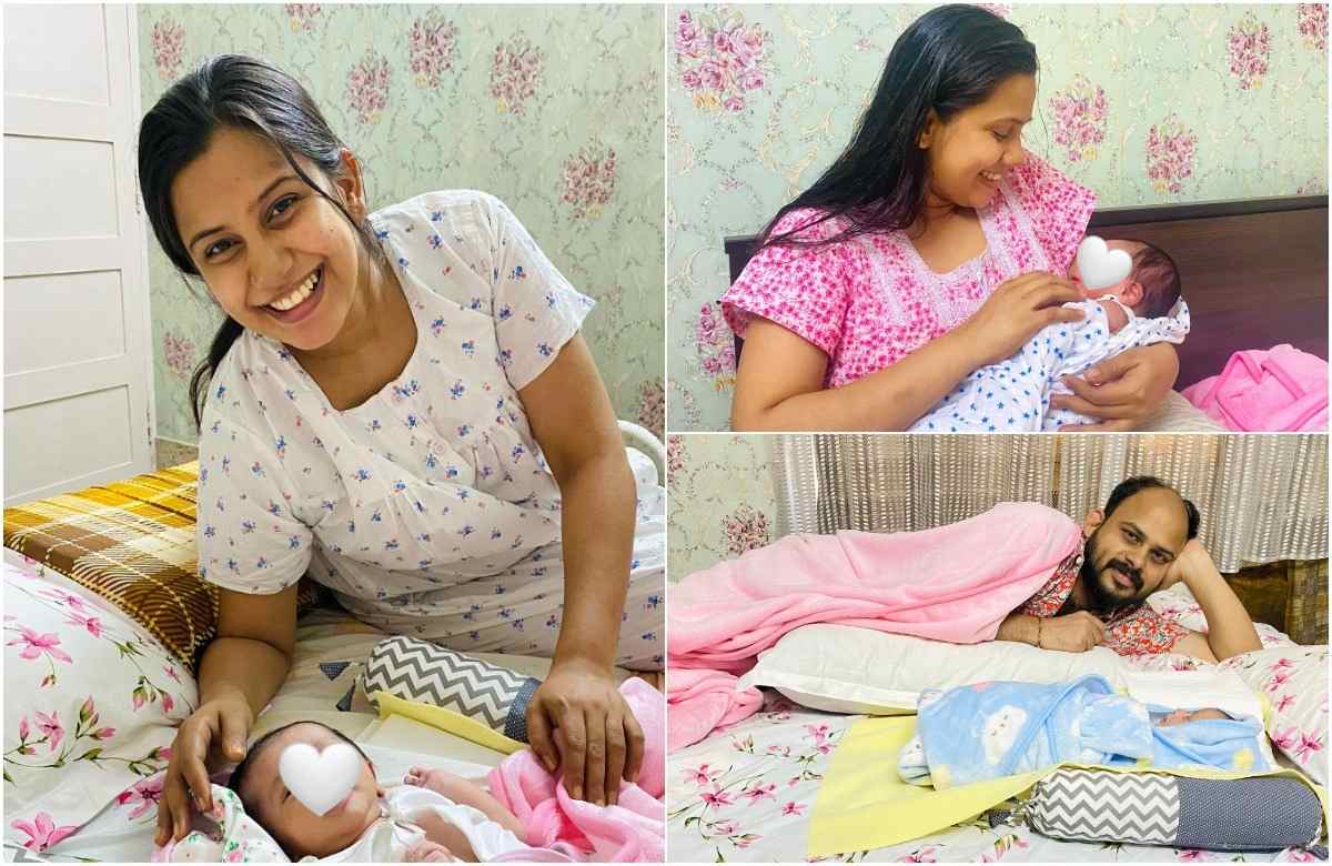 Devika & Vijay with baby latest malayalam