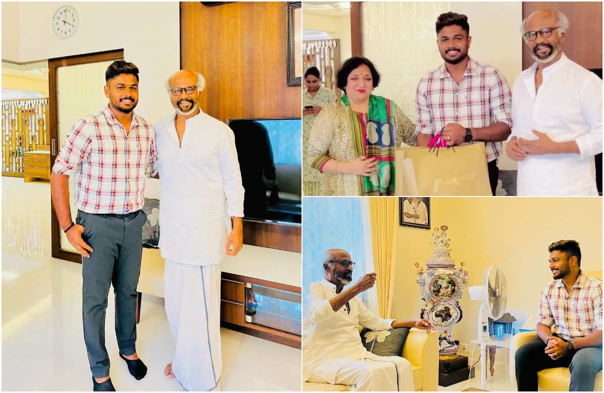 തലൈവർ അടിച്ചാൽ മാസ്സ്; സഞ്ജു അടിച്ചാൽ സിക്സ്; സൂപ്പർസ്റ്റാറിനൊപ്പം മലയാളികളുടെ യൂത്ത് ഐക്കൺ !! | Fan Boy Sanju Samson Blessed Moment With Super Star Rajinikanth latest viral Malayalam 1 Fan Boy Sanju Samson Blessed Moment With Super Star Rajinikanth latest viral Malayalam