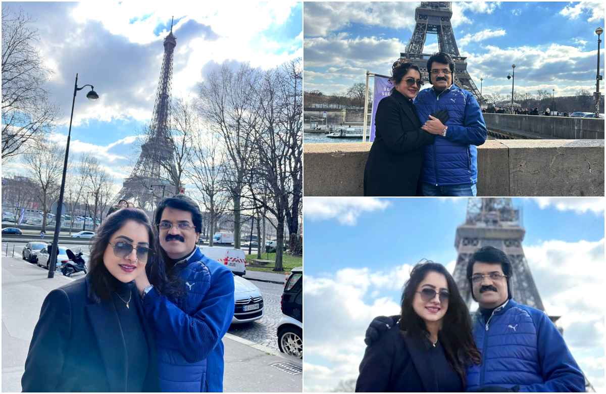 M G Sreekumar & Lekha Sreekumar at Paris latest viral news malayalam