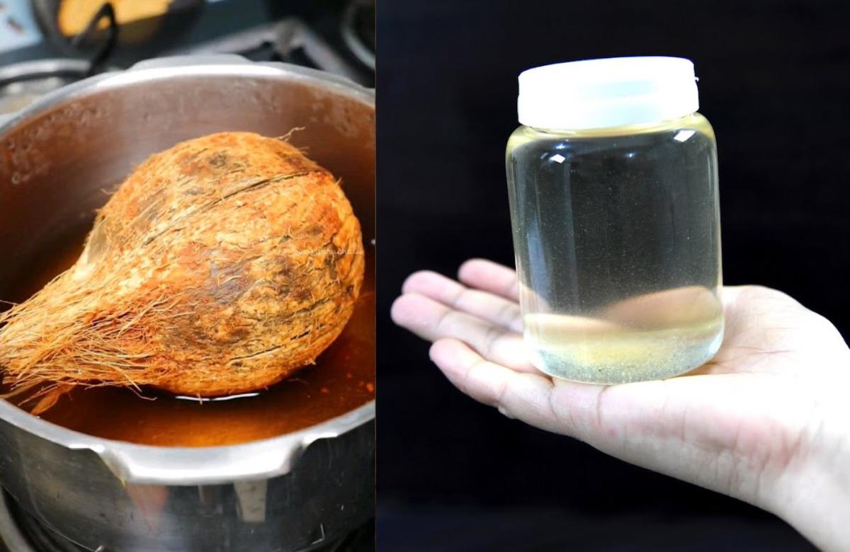 Coconut Oil Making At Cooker