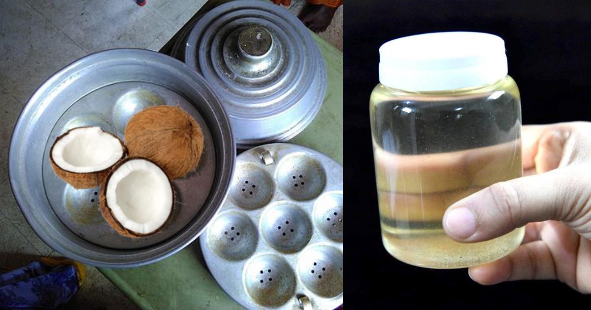 Homemade Coconut Oil Using Idli Pot