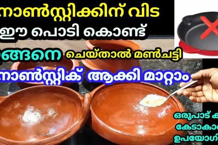 നോൺസ്റ്റിക്കിന് വിട! ഈ പൊടി കൊണ്ട് ഇങ്ങനെ ചെയ്താൽ മതി മൺചട്ടി ഇനി നോൺസ്റ്റിക് ആക്കി മാറ്റാം! ഒരുപാട് കാലം കേടാകാതെ ഉപയോഗിക്കാം!! | Easy Manchatti Seasoning Tips